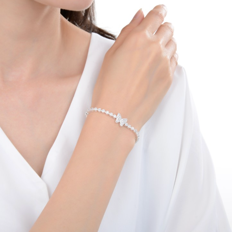 Pulsera De Mariposas Y Puntos De Luz