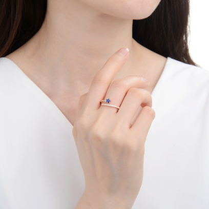 Anillo De Estrella Azul