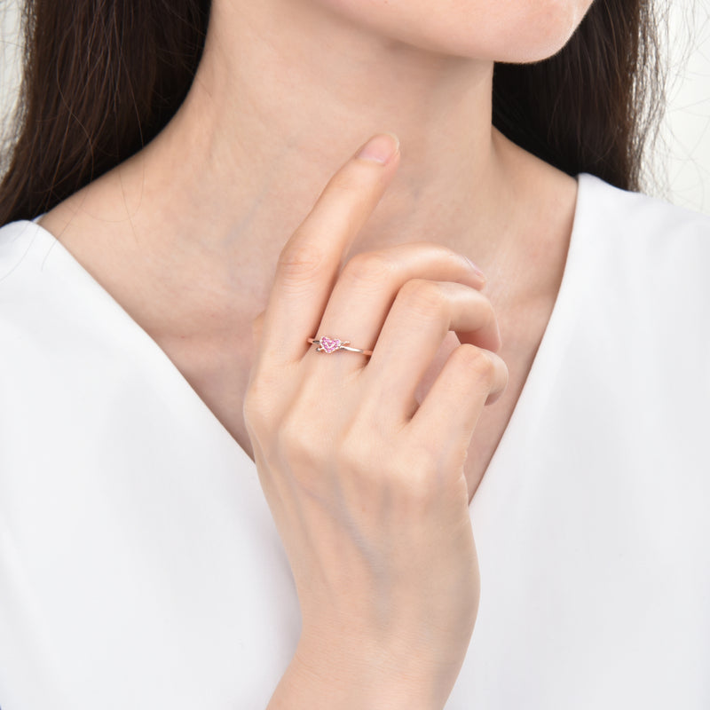 Anillo De Corazón Flechado