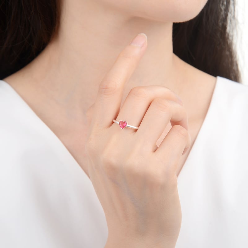 Anillo Corazón Rojo