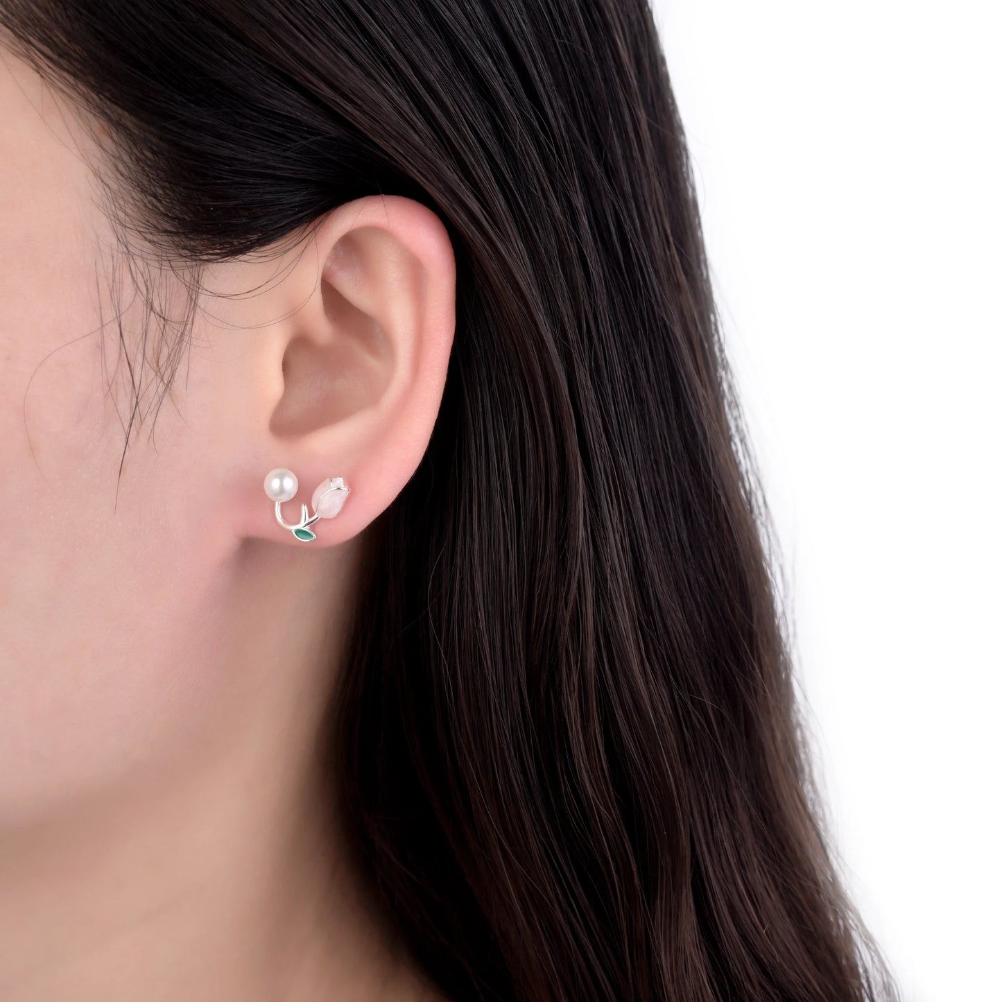 Aretes de Tulipán y Perla