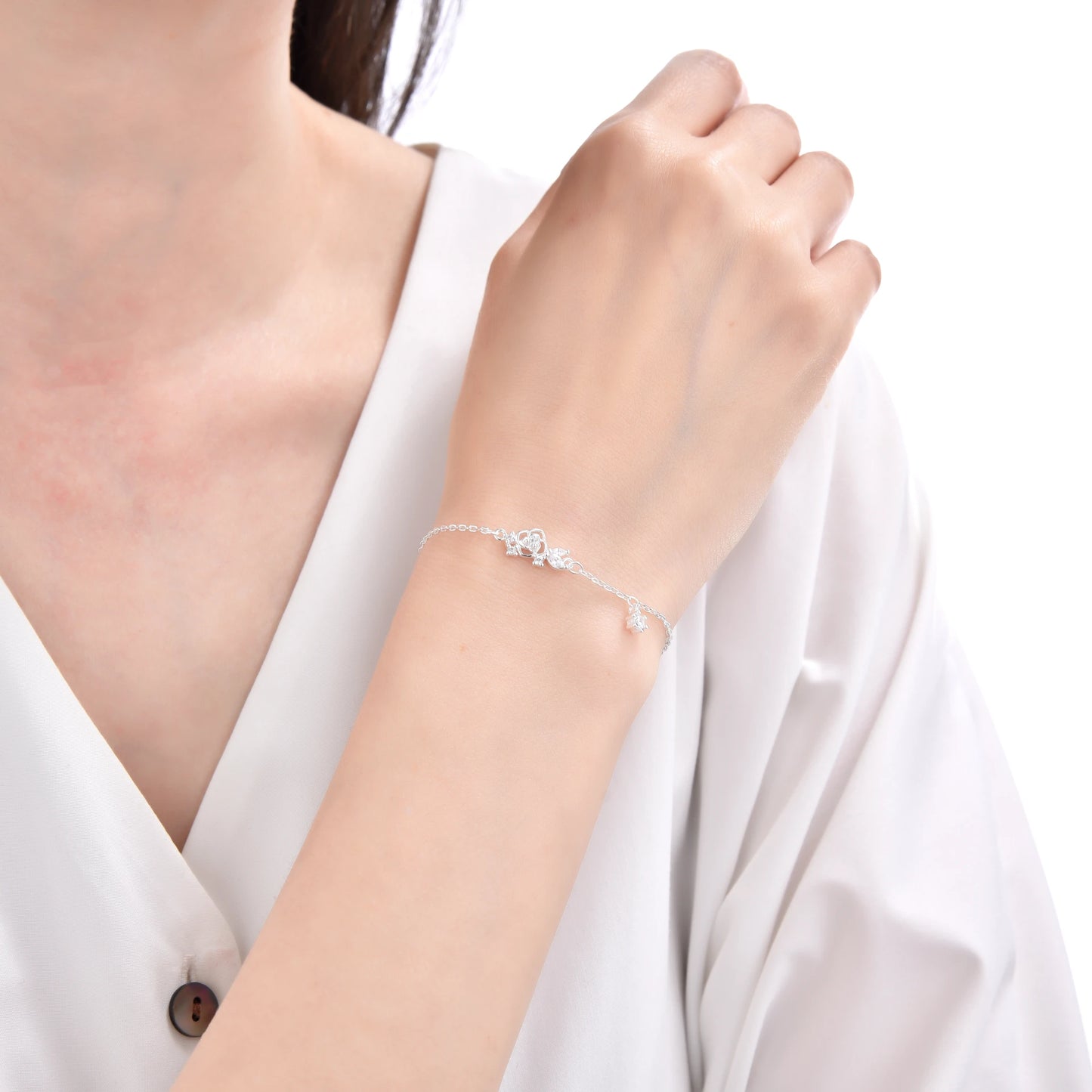 Pulsera de Flor y Puntos de Luz