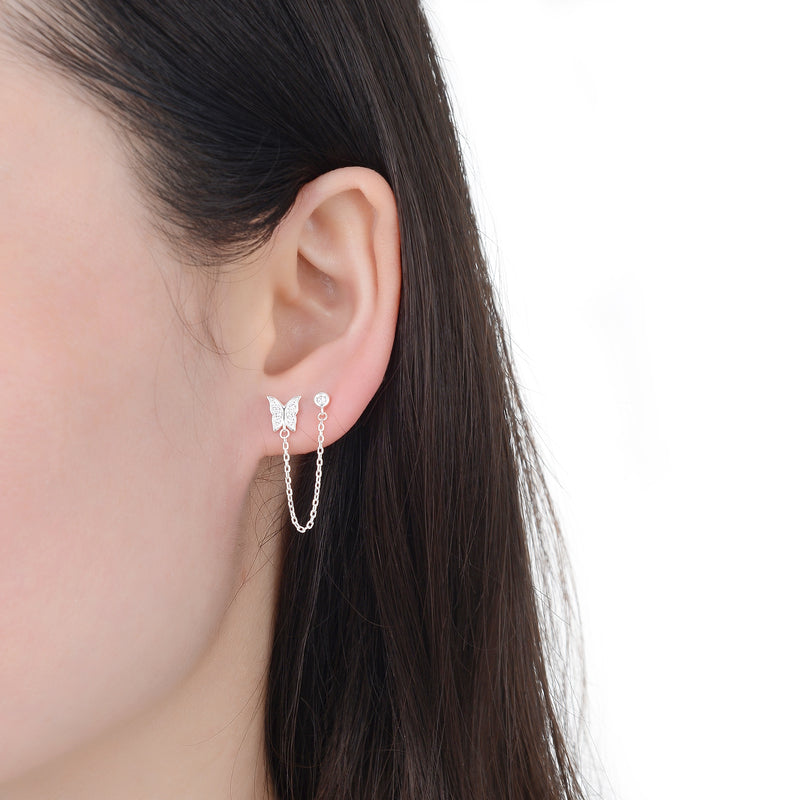 Aretes de Mariposas y Punto de Luz