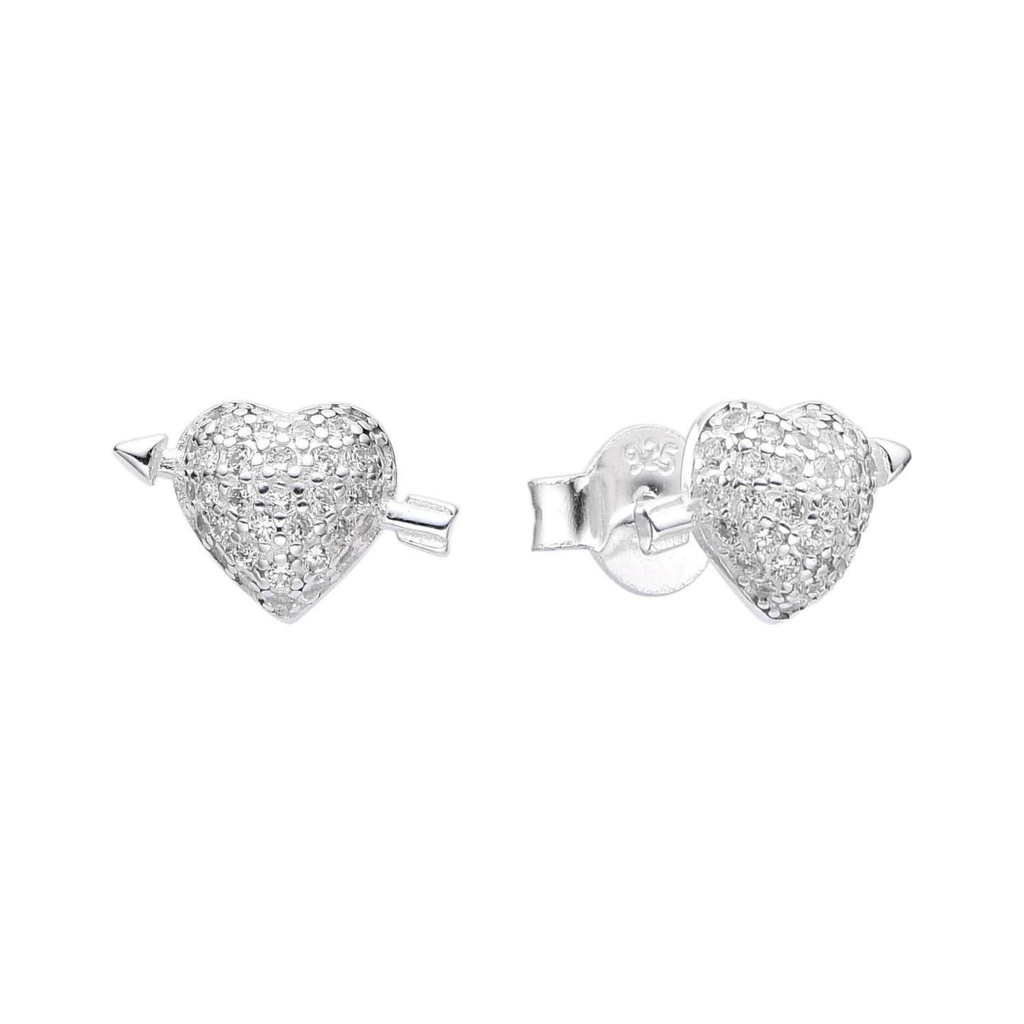 Aretes de Corazón Flechado