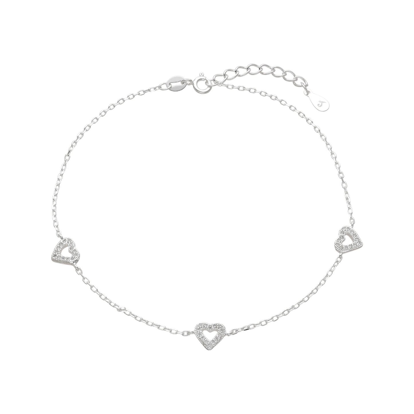 Tobillera de Corazones
