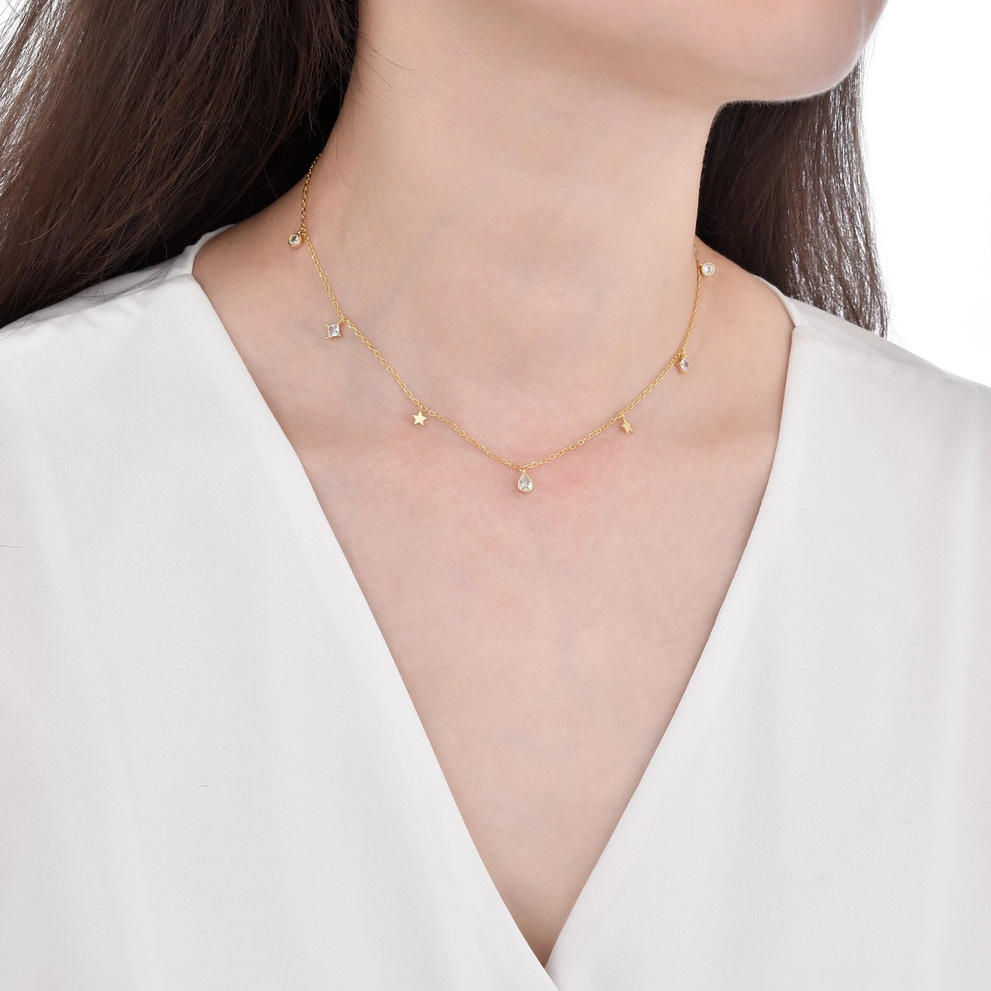 Choker de Estrellas y Puntos de Luz