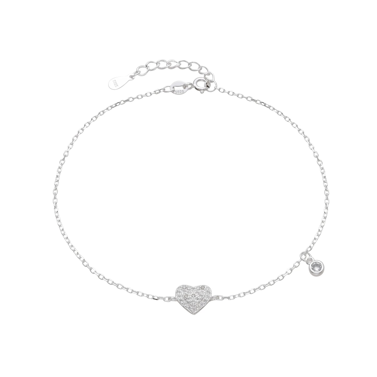 Tobillera de Corazones y Puntos de Luz