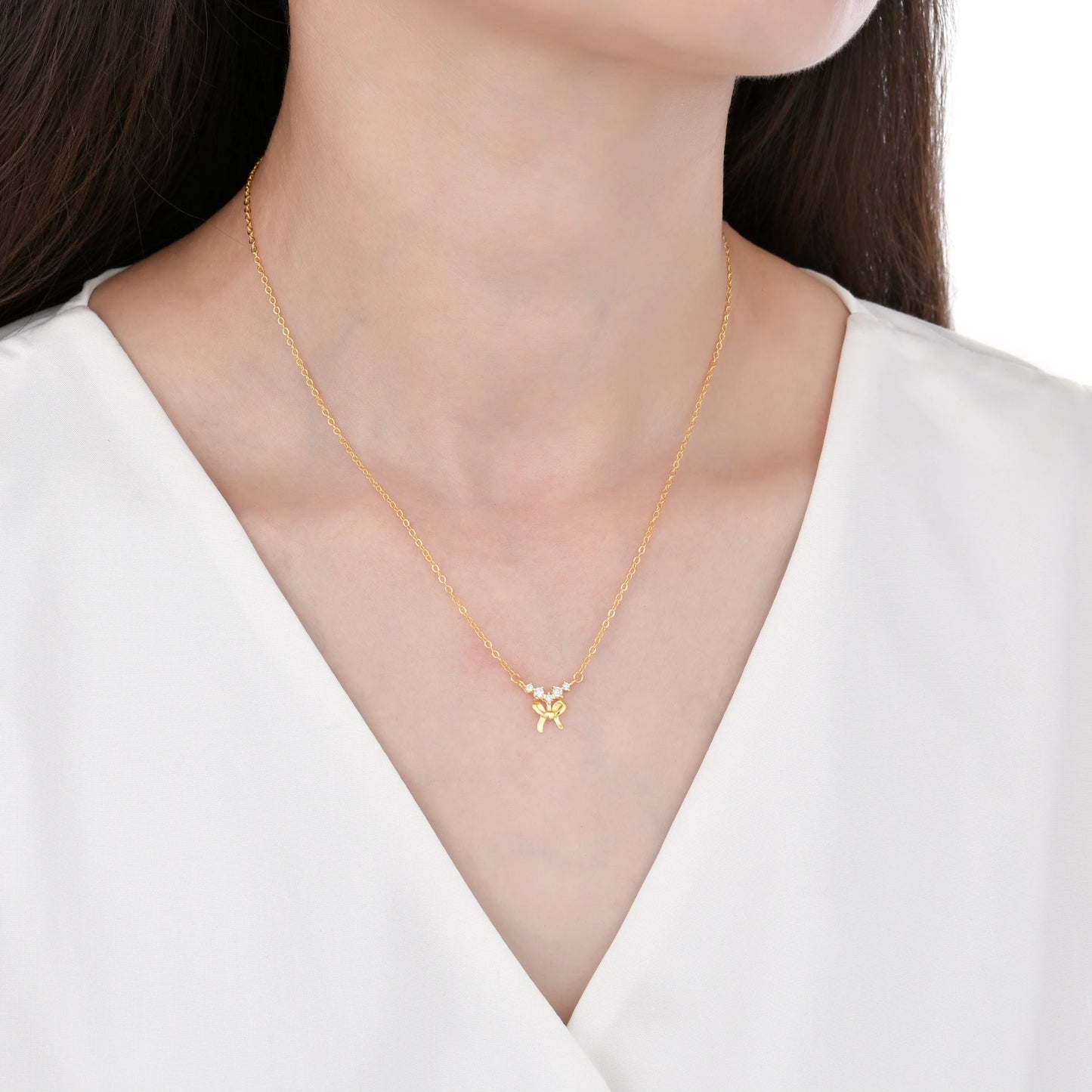 Gargantilla de Moño y Puntos de Luz