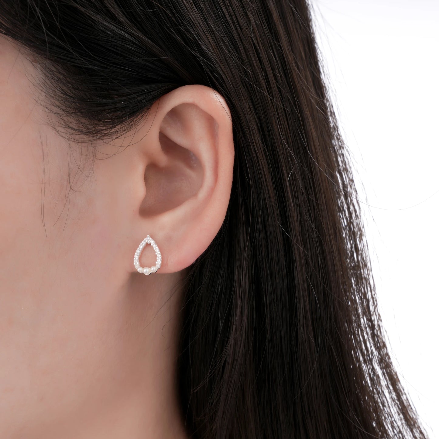 Aretes de Gota y Perlas
