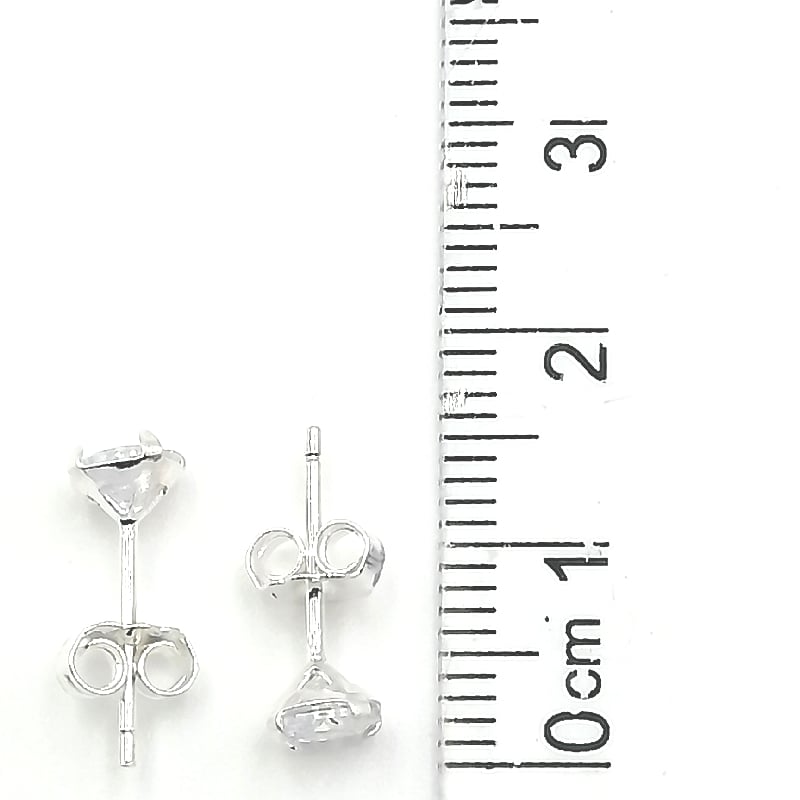 Aretes de Circón Redondo 5mm