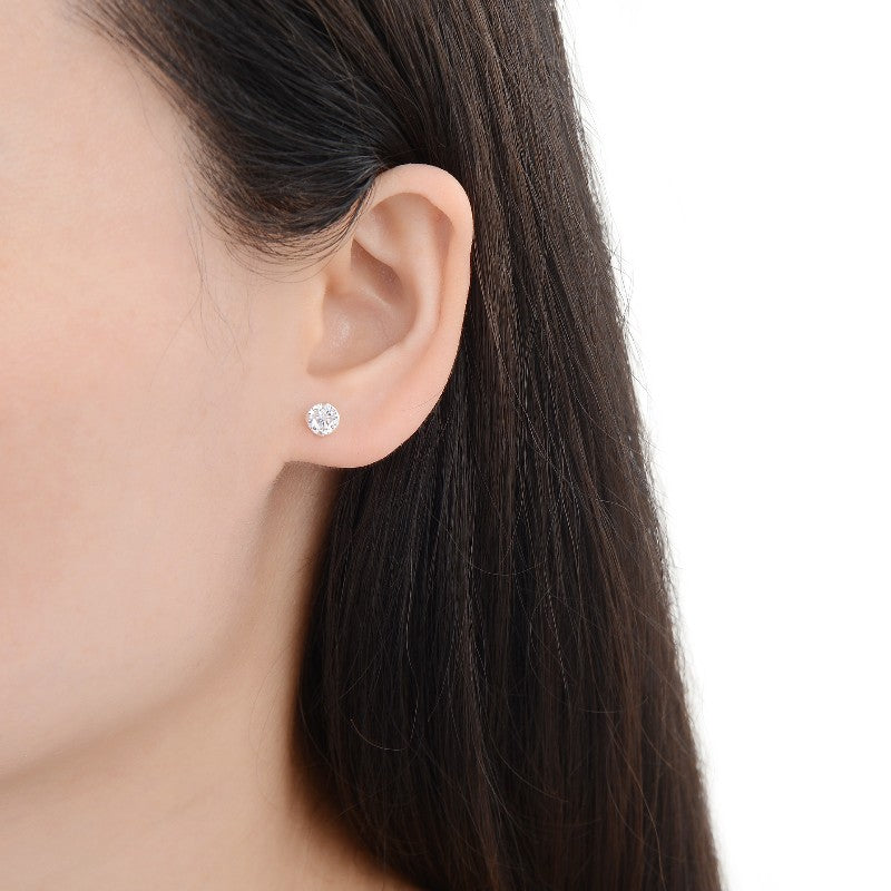 Aretes de Circón Redondo 5mm