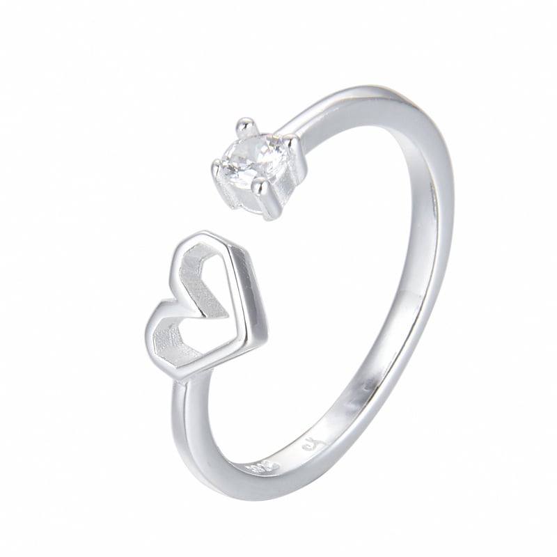 Anillo De Punto De Luz Y Corazón