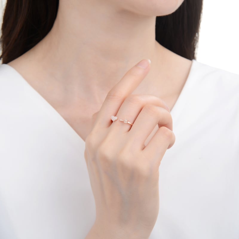 Anillo De Corazón Y Flecha