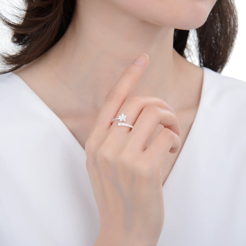 Anillo Ajustable De Flor