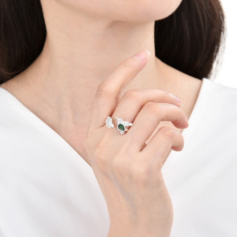 Anillo De Colibrí Y Espiga