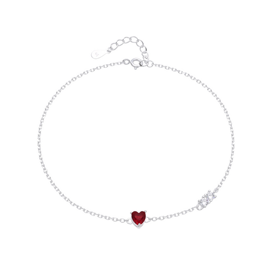 Tobillera de corazón