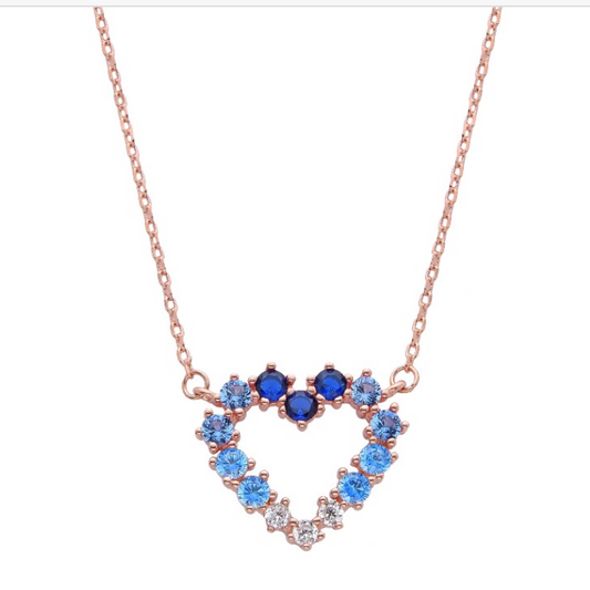 Gargantilla De Corazón Azul