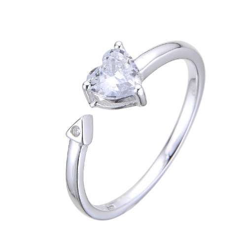 Anillo De Corazón Ajustable