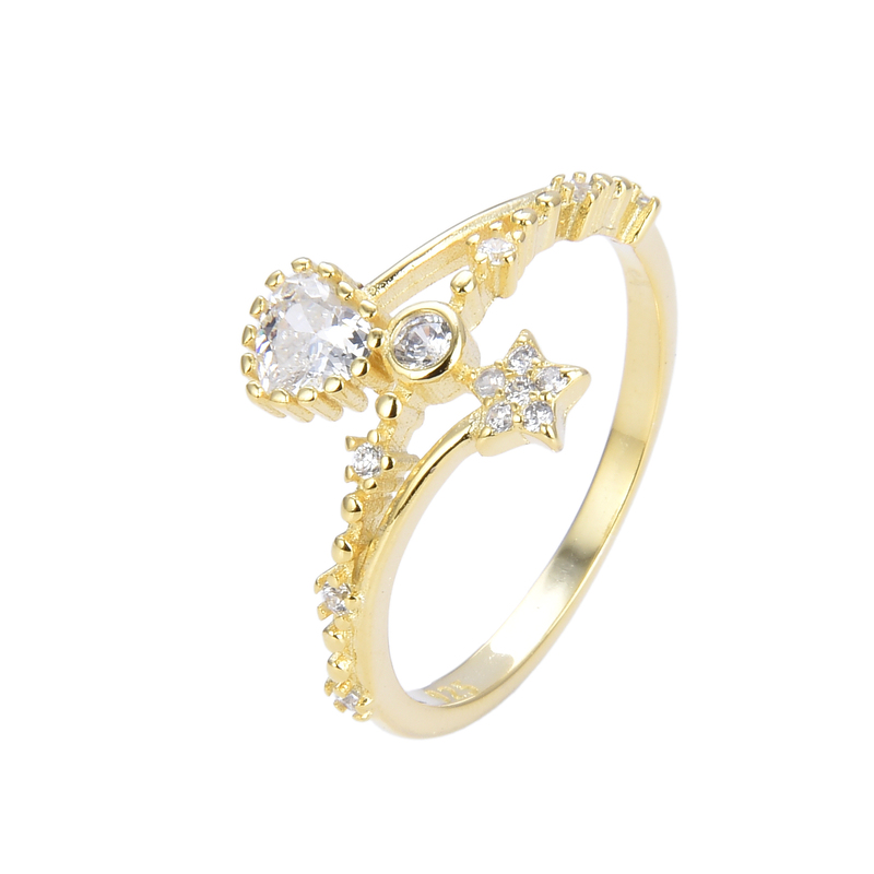 Anillo De Estrella Y Puntos De Luz