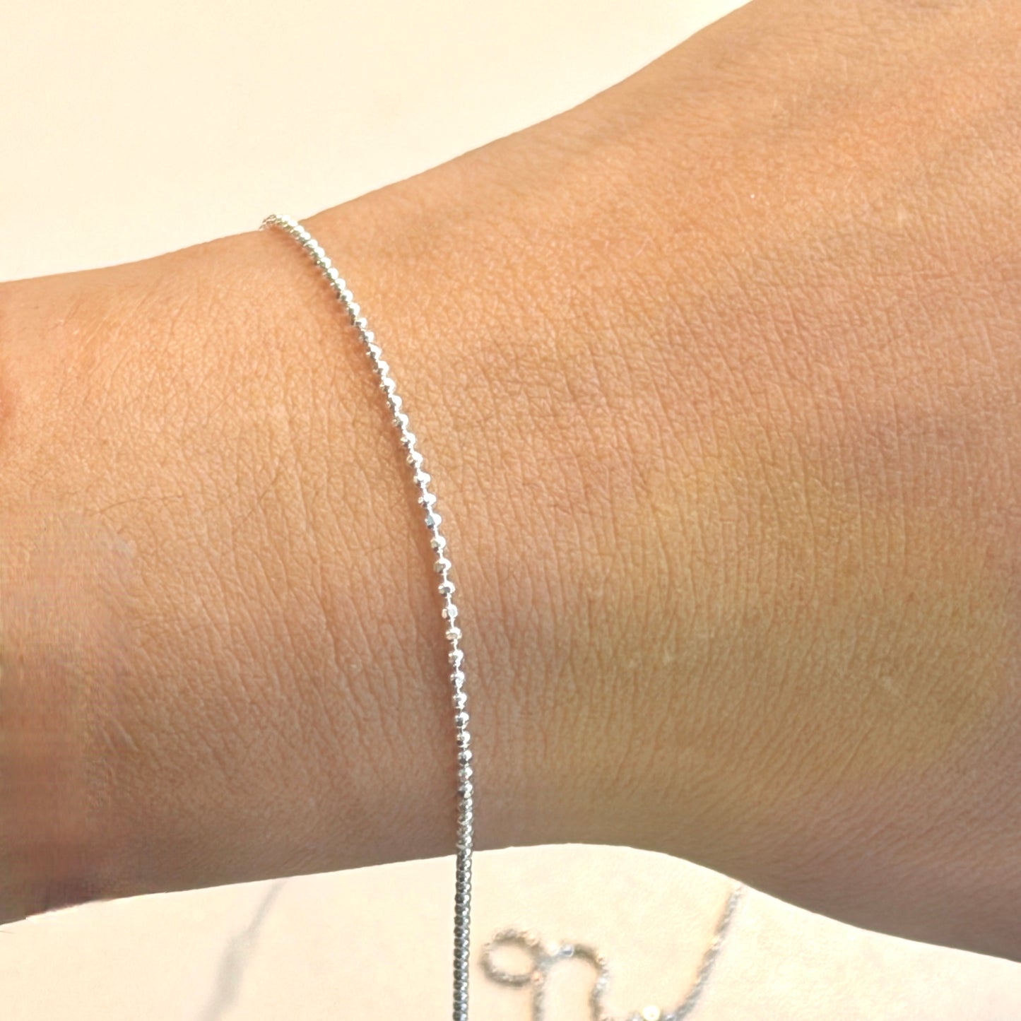 Pulsera De Bolitas Diamantadas