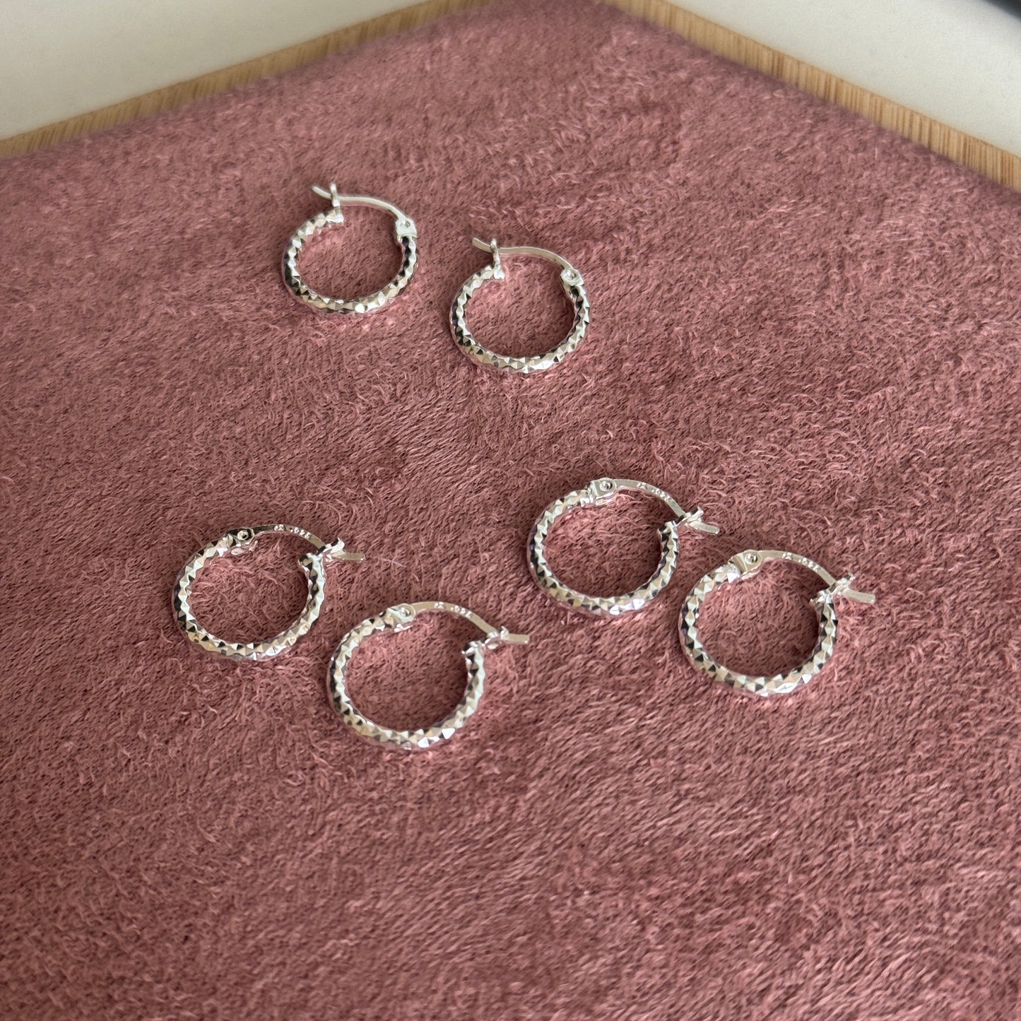 Argollas diamantadas