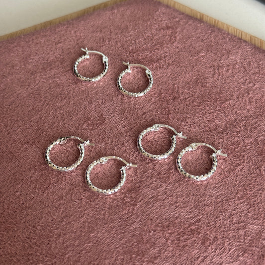 Argollas diamantadas