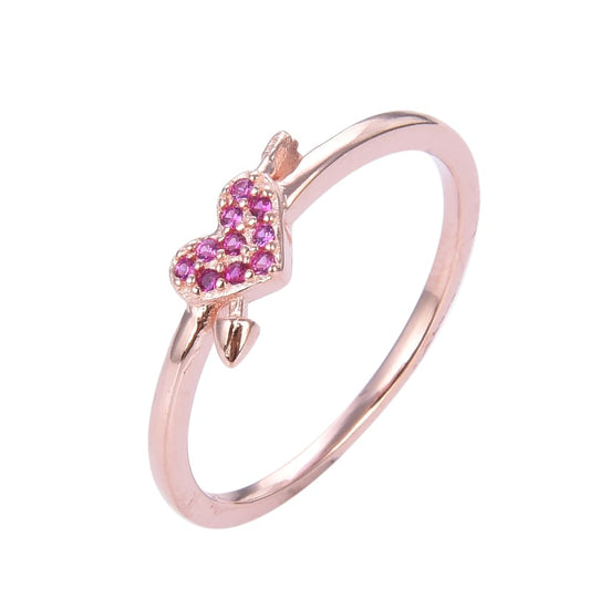 Anillo De Corazón Flechado