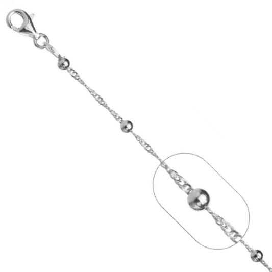 Tobillera con Bolitas 3mm