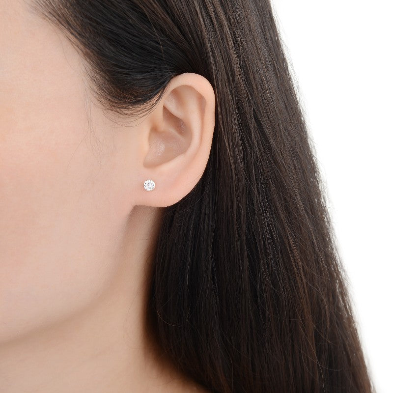 Aretes de Circón Redondo 4mm