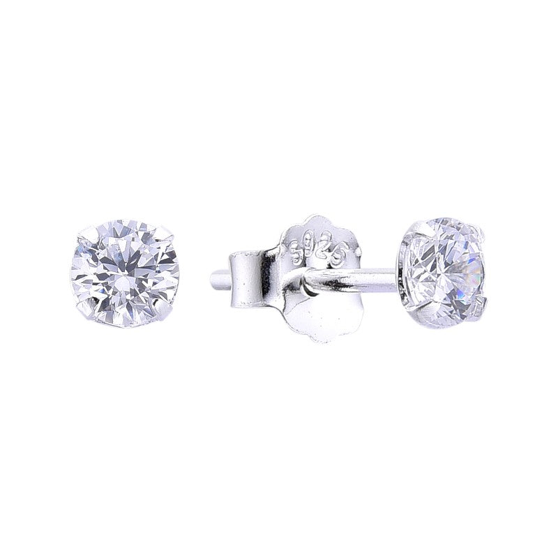 Aretes de Circón Redondo 4mm