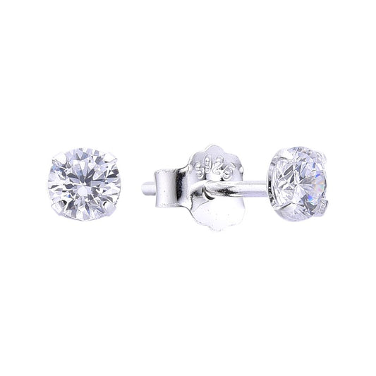 Aretes de Circón Redondo 4mm