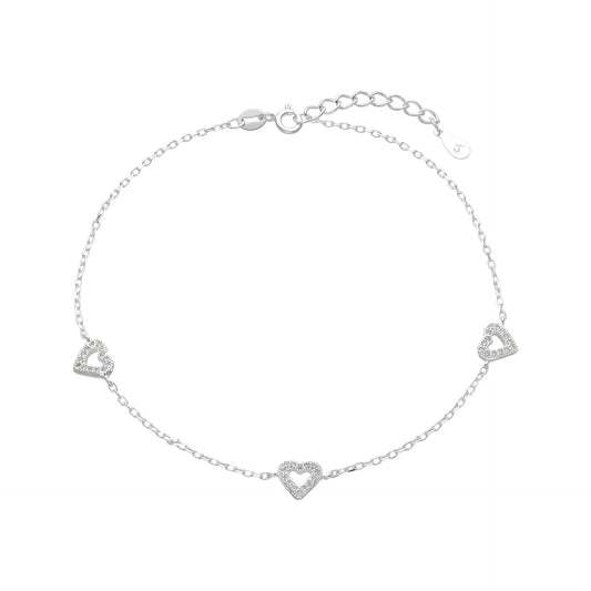 Tobillera de Corazones