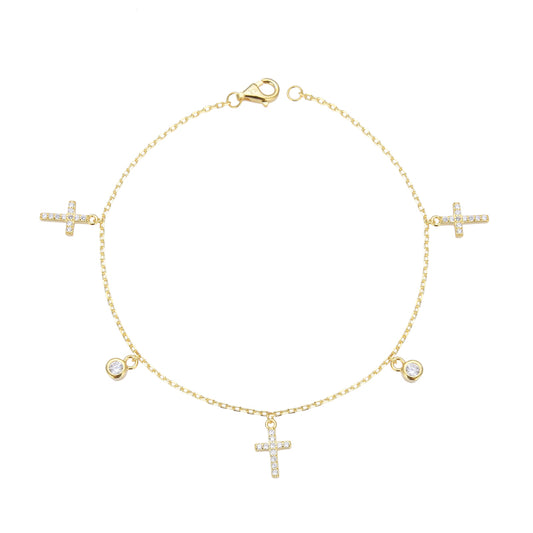 Pulsera de Cruces y Puntos de Luz