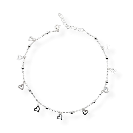 Tobillera de Corazones