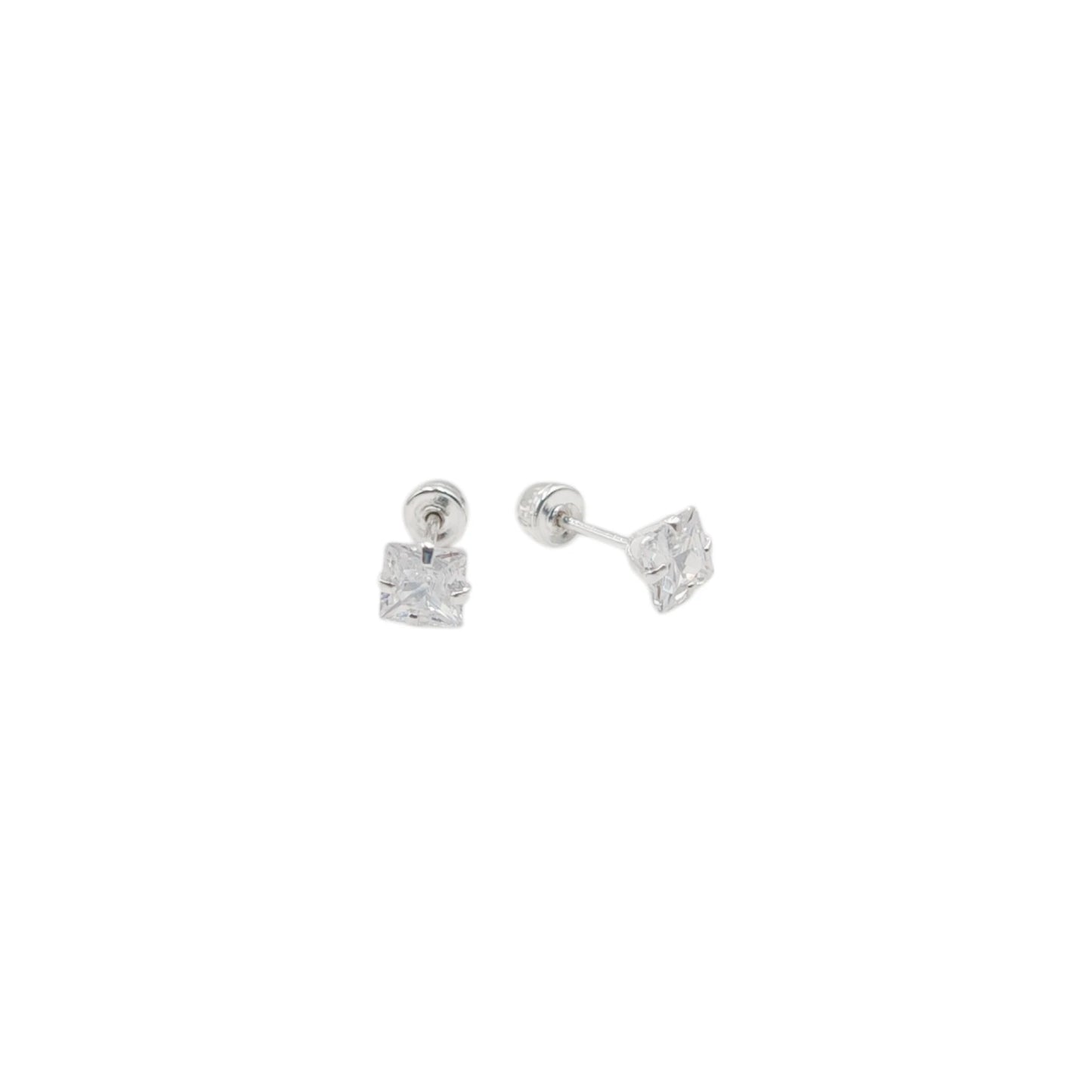 Aretes Cuadrados 4x4mm
