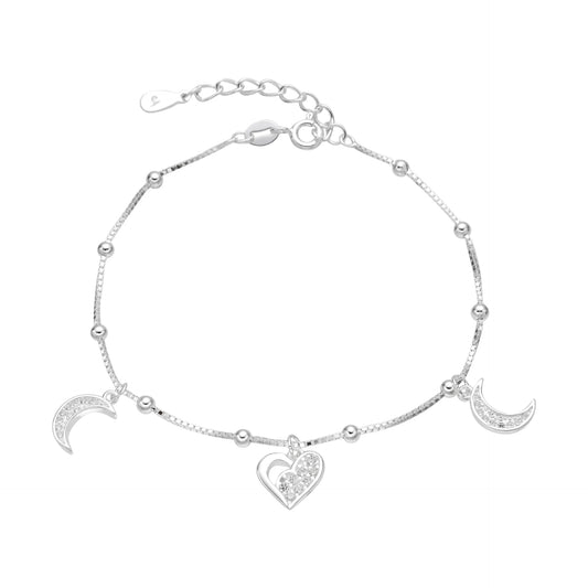 Pulsera de Luna y Corazones