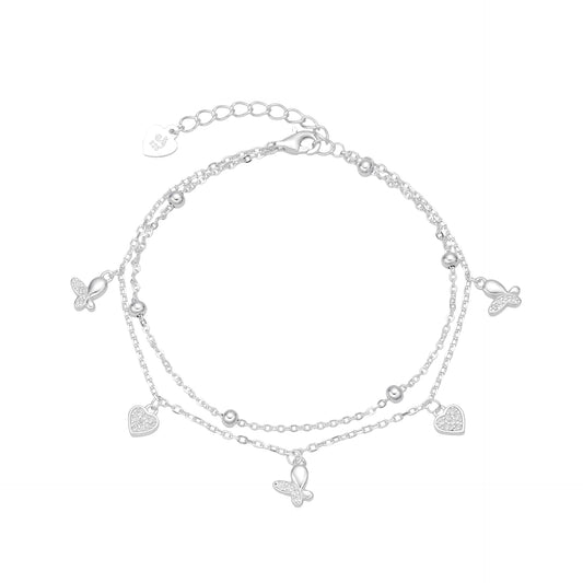 Pulsera de Corazones y Mariposas
