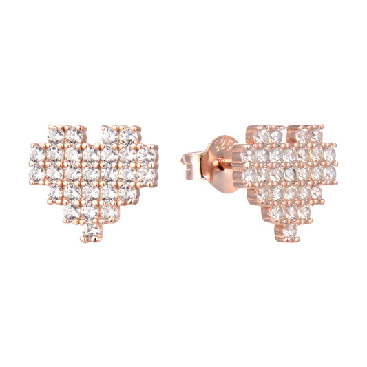 Aretes de Corazón Pixelado