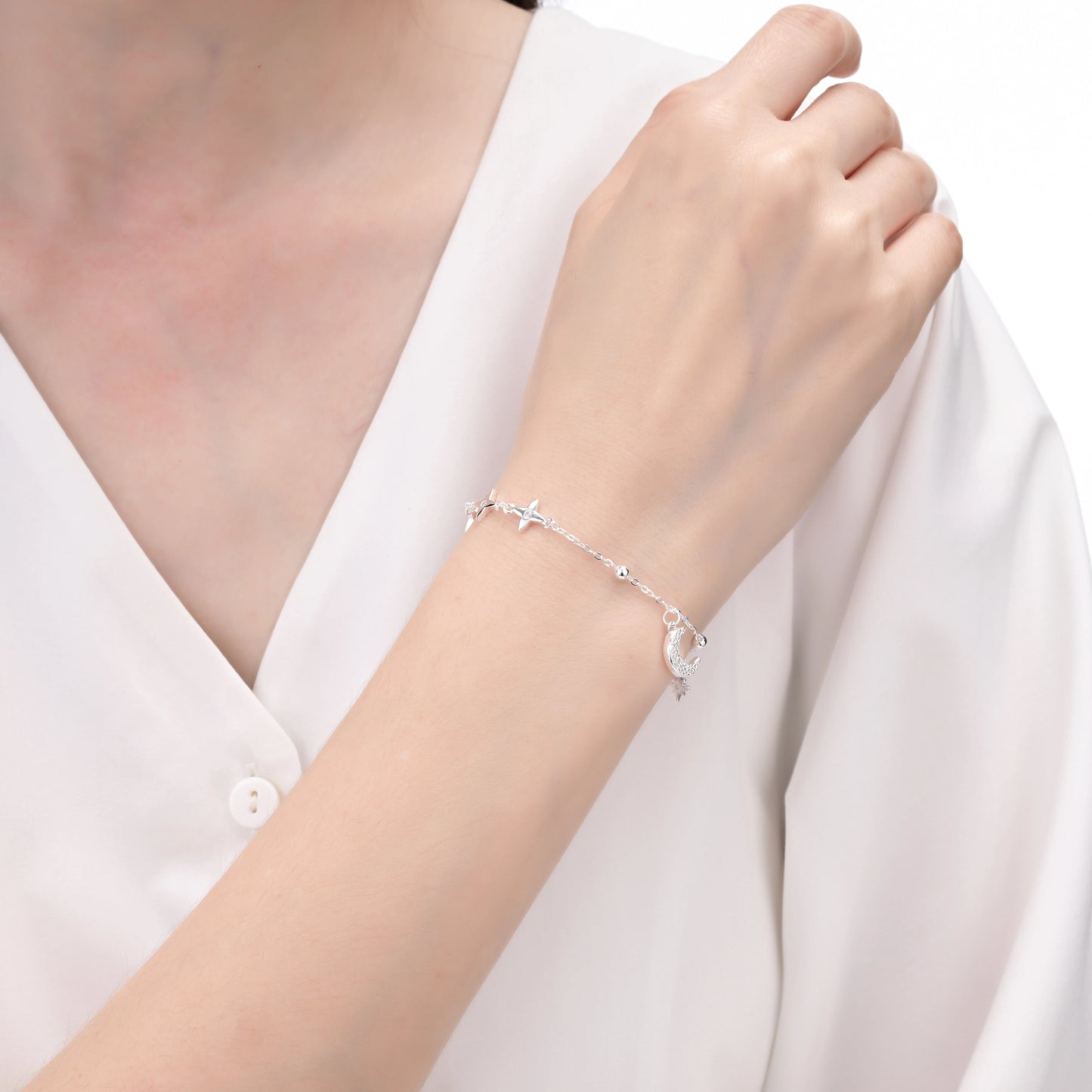 Pulsera de Flores Y luna