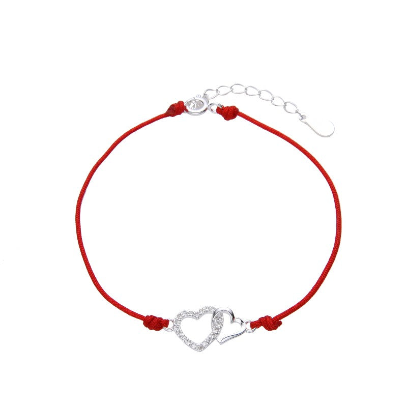 Pulsera hilo rojo de Corazones