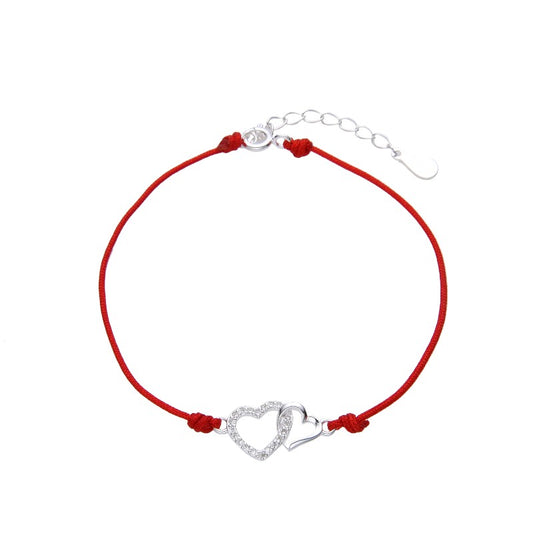 Pulsera hilo rojo de Corazones