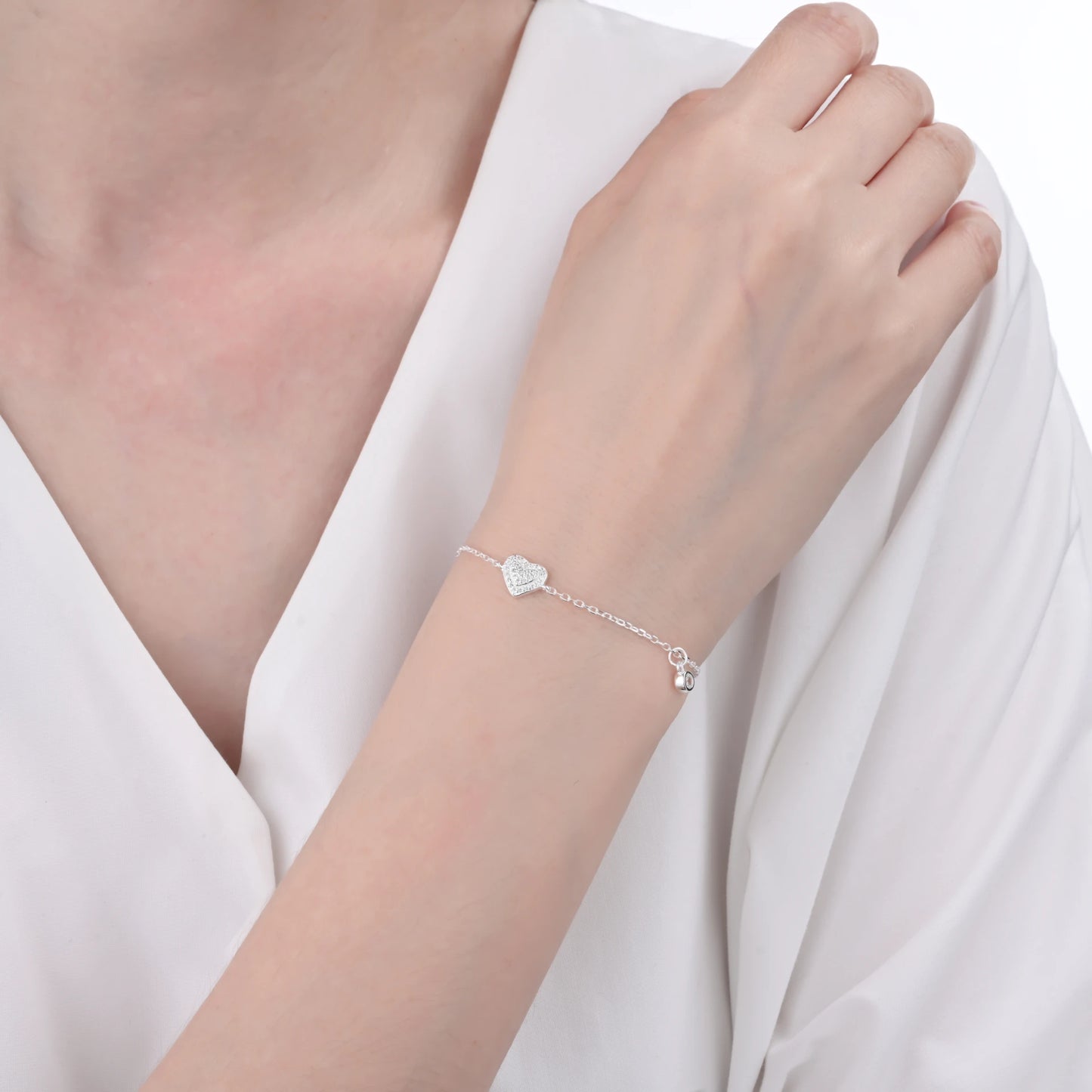 Pulsera de Corazón y Puntos de Luz