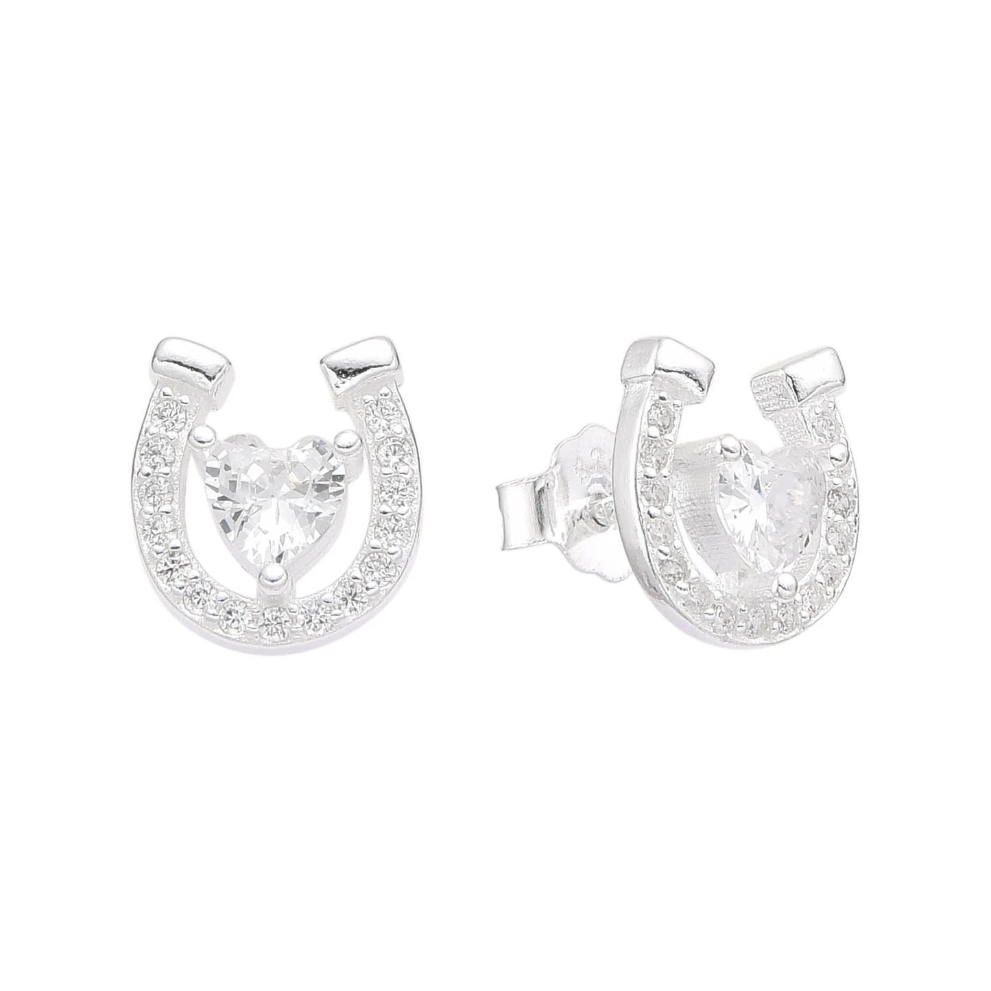 Aretes de Herradura y Corazón