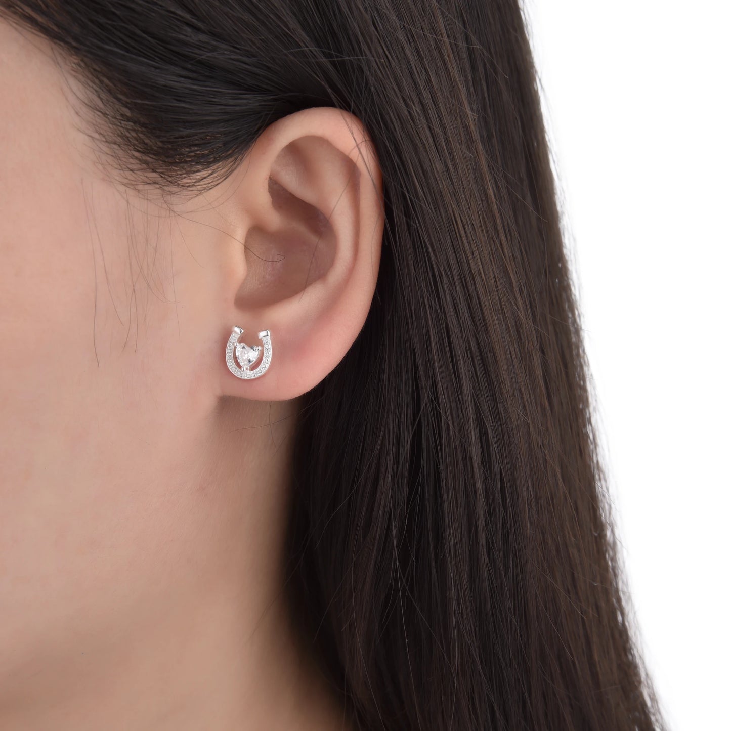 Aretes de Herradura y Corazón