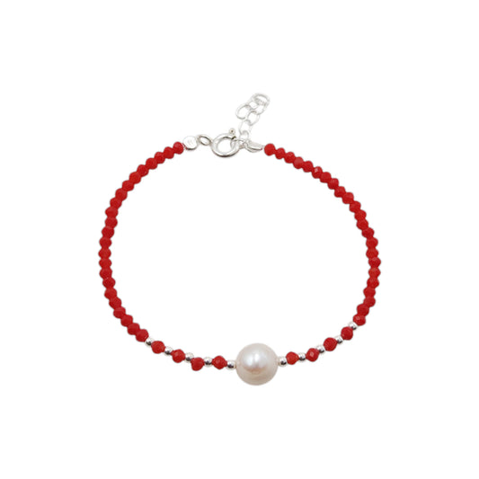 Pulsera de Cristales y Perla