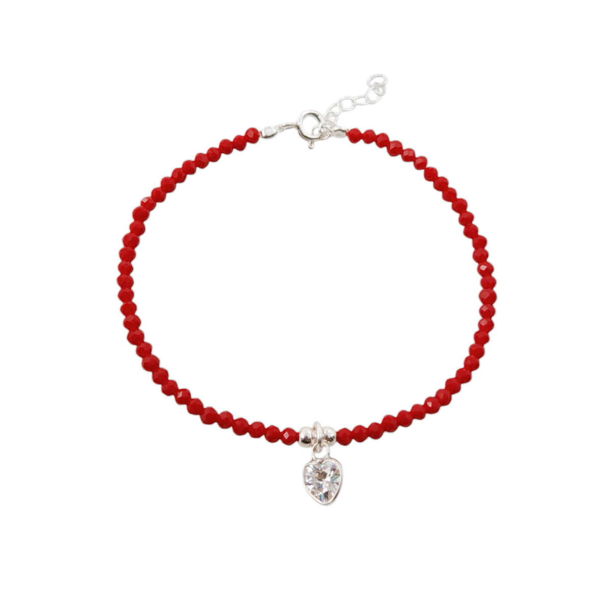 Pulsera de Cristales de Corazón