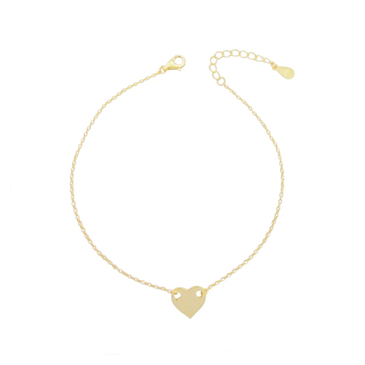 Tobillera de corazón