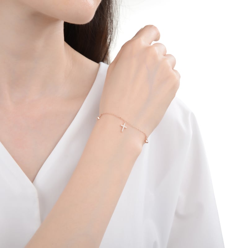 Pulsera de Cruces y Puntos de Luz