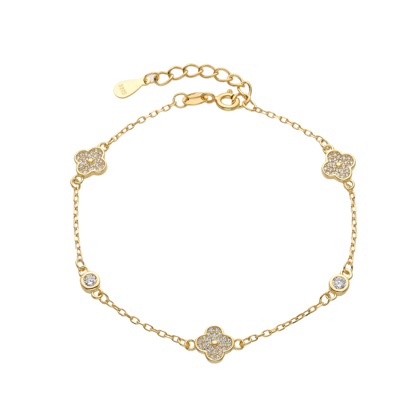 Pulsera de Flores y Puntos de Luz