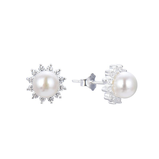 Aretes De Flor Y Perla